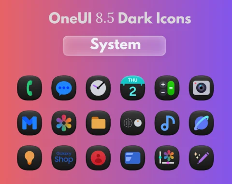 OneUi 8.5 Dark Icons - скриншот 1