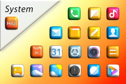 MIUI 3D — Icon Pack - скриншот 1