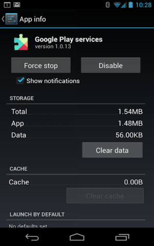 Сервисы Google Play - скриншот 1